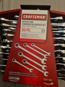 Craftsman tools 20pc ratcheting combination wrench set 