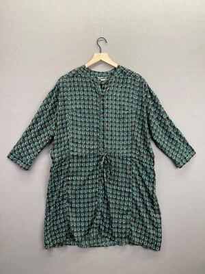 Vestido Bar III Mujer Verde Botón Manga Larga Mini Cordón Talla Mediana Foto 1 de 4