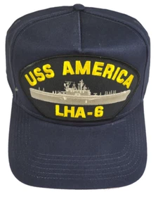 USS America LHA-6 Ship HAT - Navy Blue - Veteran Owned Business - Imagen 1 de 1