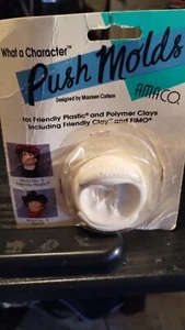 AMACO - No. 9 Man's Face - "Daniel John" Push Mold by Maureen Carlson - RARE-OOP - Picture 1 of 15