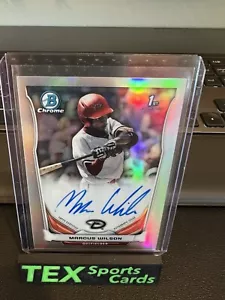2014 Marcus Wilson Bowman Chrome 1st Bowman Auto RC #BCA-MW Boston Redsox - Picture 1 of 2