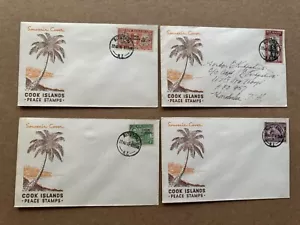 Cook Is 1946 Event Cover +Complete Set SG#146-49 +Aitutaki NZ CDS +08/22/46 - Picture 1 of 2