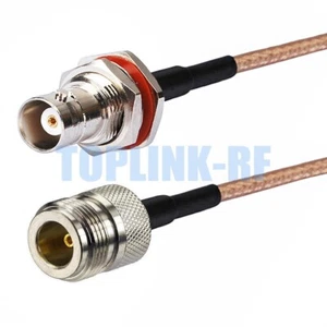 BNC Female Bulkhead to N Female Jack RF Pigtail Coax Cable RG316 for Wireless - Zdjęcie 1 z 4
