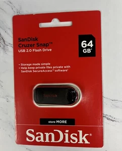 SanDisk Cruzer Snap 64GB Flash Drive USB 2.0 Thumb Memory - Picture 1 of 19