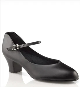 New - Women’s Capezio Tap Jr Footlight Black Dance Shoes Size 9.5 Narrow - Picture 1 of 7