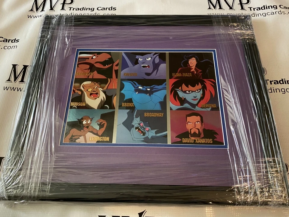 1994 SkyBox Gargoyles Embossed Foil 19x16 Custom Framed Uncut Chase Cards - Image 1 of 1