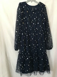 New Wonder Nation Foil Mesh Star DressTiered Navy Girls many sizes - Picture 1 of 2