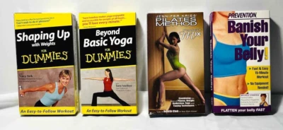 Exercise VHS Videotapes 4 Pilates Shaping w Weights Banish Belly Beyond Yoga — 第 1/4 张图片