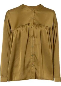 Blusa oversize T. 38 verde muérdago mujer manga larga camisa túnica parte superior nueva - Imagen 1 de 1