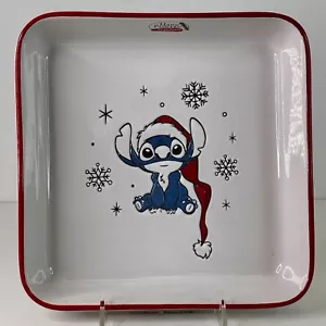 Casseruola dipinta punto piatto Natale Babbo Natale cappello 9" ceramica nuova - Foto 1 di 5