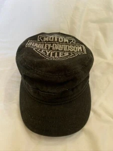 Vintage Harley Davidson Mütze Authentic Conductor Bling Strass verziert - Bild 1 von 6