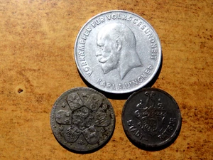 Deutschland: 3 Notgeld 5 PF Notgeld Medaillen Dresden Heppenheim & Ratibor F3 - Bild 1 von 2