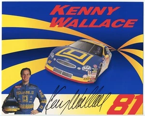 Kenny Wallace Signed 8x10 Photo NASCAR Racing Race Car Driver - Picture 1 of 2