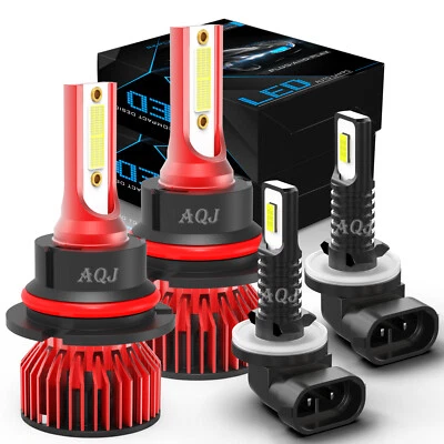 For Dodge Dakota Durango 2001 2002 2003 Combo LED Headlight Fog Light Bulbs - Imagem 1 de 4