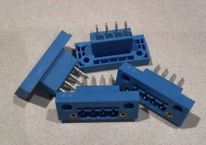 Phoenix Style 5.08mm Pluggable Screw Terminal Block, Female Socket 4P Blue - Picture 1 of 3