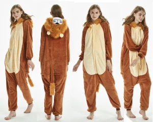 Lion kids Adult Flannel Pajamas Onesie2888 Cosplay Costume Parent-child clothing - Picture 1 of 12