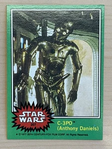 Topps Star Wars 1977 C-3PO Golden Rod Error Card #207 Anthony Daniels - Picture 1 of 20
