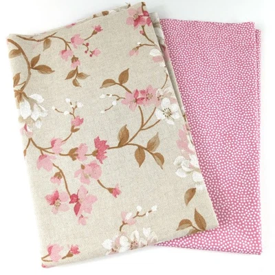 Dekostoff Canvas Stoffpaket Ranken altrosa  DOTTY  2 x 50 x 140/150 cm ÖkoTex - Bild 1 von 4