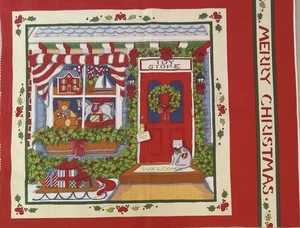 Vintage ~ 1994 ~ Susan Winget ~ Weihnachten ~ "Toy Store" ~ Baumwollstoff ~ 16,25"x16"  - Bild 1 von 5