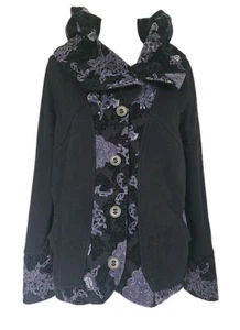 Joe Browns Damen Jacke Cardigan Gr. 14 Langarm Jersey Kragen Blumenmuster   - Bild 1 von 9