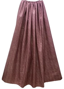 Pioneer Skirt Halloween Costume Little House Dickens Burgundy & White Print - Picture 1 of 14