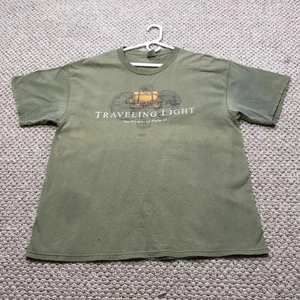 Vintage Jesus T-Shirt Herren XL olivgrün christlicher Psalm 23 Kurzarm - Bild 1 von 12