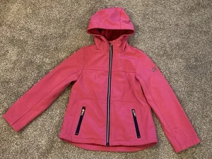 Michael Kors Girls Pink Soft Shell Fleece Lined Coat Jacket Youth Size 7/8 - Picture 1 of 8