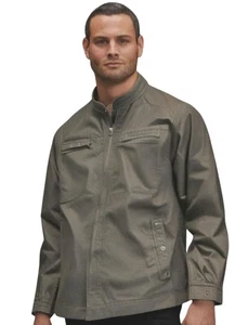 Shiqiang Gray Heavy-Duty Casual Jacket With Zipper & Button Details Men's Large - Picture 1 of 8
