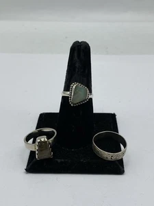 Sterling Silber verschiedene Ring Schmuck Konvolut 3 Teile 9,84 g - Bild 1 von 12