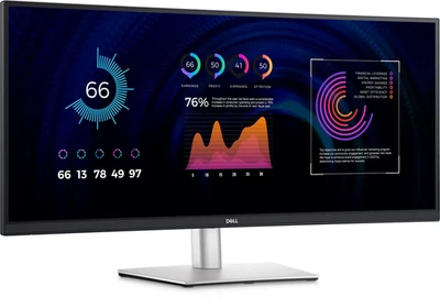 New Dell 34" P3424WE curved computer monitor, with Ethernet & USB-C power  - Image 1 of 4