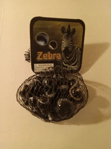 Net Bag 25 Mega Marmi Vetro "Zebra" 24 Giocatori e 1 Tiratore 2009-13 Testata - Foto 1 di 6