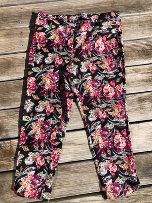 Soft Surroundings Floral Slim Ankle Pants Women’s Size PXL Fun Bright Hip Mom - Image 1 of 4