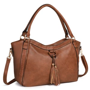 Vintage Damen Handtasche Shopper Tasche Schultertasche Henkeltasche Leder Optik - Bild 1 von 11