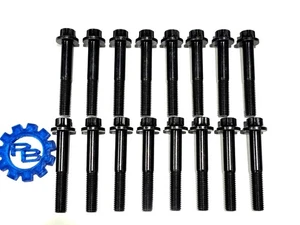 HMMWV 12 point  Grade 12.9 Black Zinc  Exhaust Manifold Bolts 6.5L Turbo Qty 16 - Bild 1 von 4