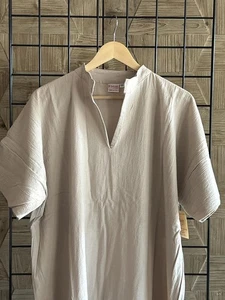 NWT B'Gauze Womens Kaftan Dress Size L/XL Tan Gauze - Picture 1 of 4