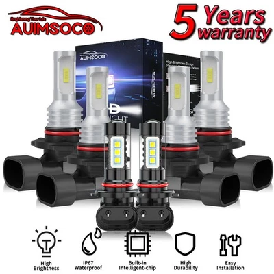 For Chevrolet Silverado 2500 HD Classic 2007 LED Headlight Hi-Lo Fog Beam Bulbs - Image 1 of 4