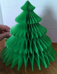 Vintage Weihnachtsbaum Waben Seidenpapier Herzstück Urlaub - Bild 1 von 6