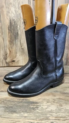 Botas vaqueras occidentales de cuero negras Red Wing Pecos para hombre hechas en EE. UU. para hombre talla 9 Foto 1 de 4