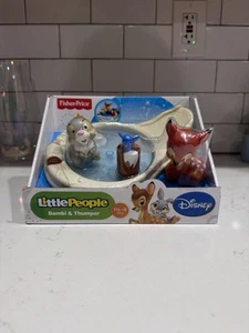 Fisher Price Little People Disney Bambi & Thumper pattinaggio stagno di ghiaccio NUOVO - Foto 1 di 5