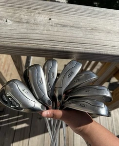 Callaway Fusion Wide Sole Iron Set 4-6/8-9/SW/P 7 Clubs Original Steel Uni Flex - Picture 1 of 4