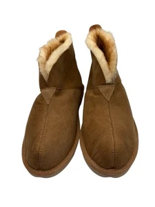 Cabelas Womens 10w Slippers Sheepskin cocoa loungers Wool Shearling Lined Boots - Picture 1 of 10