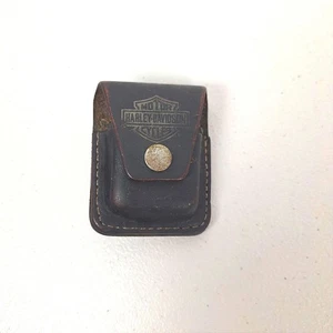 Custodia in pelle Harley Davidson vintage con accendino Harley ZIPPO - Foto 1 di 7