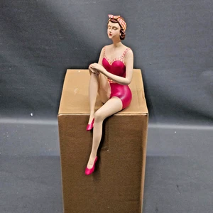 Pinup Badefrau  Deko Figur  Retro 50 er  35 cm Kantenhocker - Bild 1 von 8