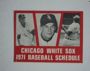 1971 MLB Chicago White Sox Baseball Schedule Tommy John - - Picture 1 of 1
