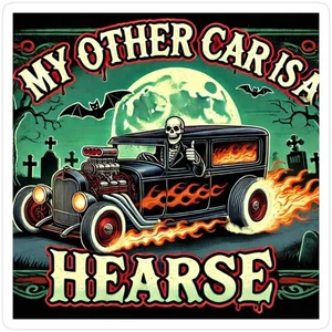 HEARS RAT ROD HOT ROD RAT FINK BIKER MOTORCYCLES TOOLS GUNS STICKER - Picture 1 of 1