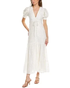 Alice + Olivia Stori Midi Dress Women's White 0 - Picture 1 of 3