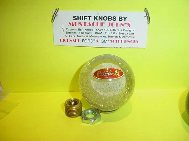 Peterbilt Años 60 - 70 Retro Brillo 2" Perilla de Cambio Personalizada, Logo Rojo (Claro) Foto 1 de 1