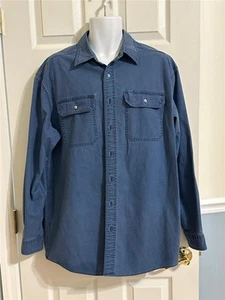 Camicia uomo LL Bean blu cotone taglia grande ALTA #270134 - Foto 1 di 4