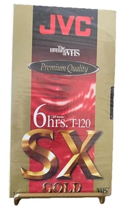 Cinta en blanco JVC T-120 SX dorada VHS - Nueva cinta VHS sellada - Imagen 1 de 2