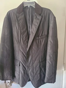 Chaps Mens Quilted Puffer Sports Coat. Black, Corduroy Collar. Sz 48R. New... - Picture 1 of 7